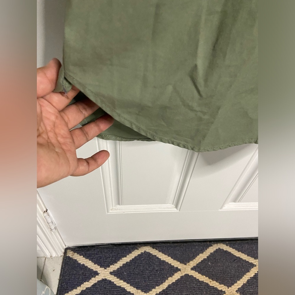 D7- American Holic Olive Green Basic Mandarin Col… - image 2